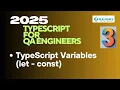 TypeScript Keywords let const - Variables Declaration