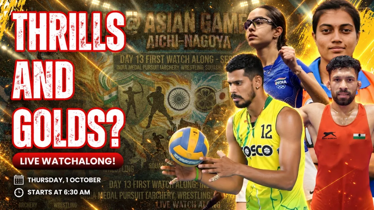 LIVE: INDIA vs PAK Volleyball! | Archery Finals! | Asian Games Day 13 Watch Along | Sport Circle