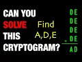 Can you solve this Find values of A D E 4th Grade Math Olympiad