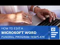 How To Edit A Funeral Program Template In Microsoft Word