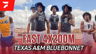 Incredibly Fast HS 4x200m Relay Meet Record At Texas A M Bluebonnet