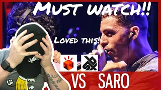 [Industry Ghostwriter] Reacts to: MB14 vs SARO Grand Beatbox LOOPSTATION Battle- You have to see!!
