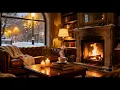 Lagu “Cozy Winter Jazz Café Ambience ❄️ Smooth Fireplace \u0026 Coffee Shop Jazz for Relax, Study \u0026 Focus”