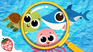 Learn Sea Animals with Cute Ocean Friends! 🦈🐢🐠 | Fun For Kids TV Kids Songs & Nursery Rhymes