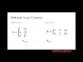 PERKALIAN ARRAY 2 DIMENSI PADA PYTHON