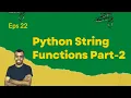 Python String Functions Part - 2