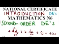 Mathematics N6 Second Order Linear Differential Equations mathszoneafricanmotives