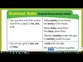 Present Tense Action Verbs