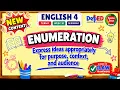 ENGLISH 4 TERM 1 WEEK 10 SESSION 1 ENUMERATION MATATAG CURRICULUM ILAW FRAMEWORK