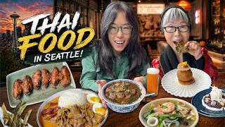 Thai Chicken Wings, Boat Noodles & More! THAI FOOD TOUR in Seattle (Part 2)