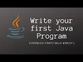 How to Write your first Java program in IntelliJ idea Java Programming Tutorial