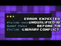 Troubleshooting Fixing error expected unqualified-id before int in C - Library Conflict Fix