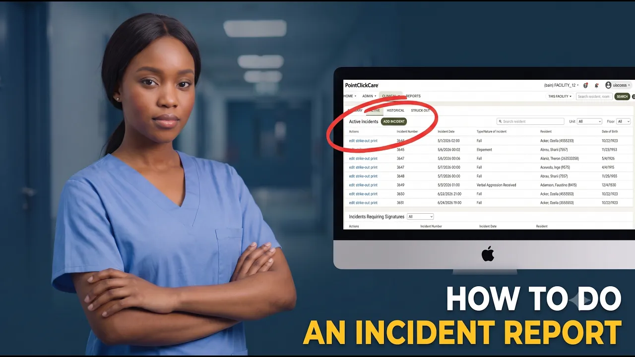 How to Do an Incident Report in PointClickCare 2026: video thumbnail