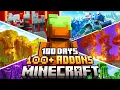 Download Lagu Surviving 100 DAYS With 100+ ADDONS In Minecraft Bedrock