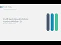 Web-based Database Manipulation Part 2 Lab 8 Database Concepts and Design