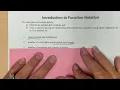 Introduction to Function Notation Day 1