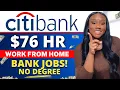 CITI BANK WORK FROM HOME ONLINE JOBS REMOTE JOBS 2023
