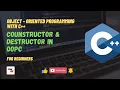 Constructor and Destructor Object-Oriented Programming with C