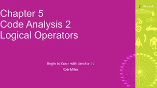 Chapter 5 Code Analysis 2 Logical Operators