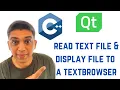 QT C GUI Tutorial - How to read text file and display file to a textbrowser or textEdit