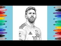 Lionel Messi Coloring Pages World Champion Messi
