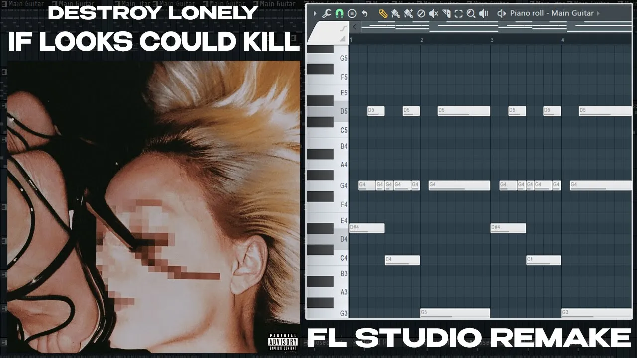 How "if looks could kill" by Destroy Lonely was made (FL Studio remake)