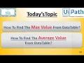 UiPath Excel Automation Find The Max and Average Value From DataTable BeUiPathChamp