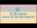 Tutorial 30 CURSOR FOR LOOP WITH PARAMETER