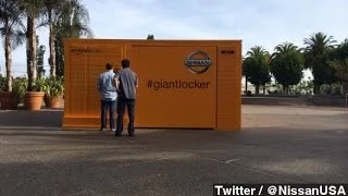 Giant Amazon Locker In San Francisco Holds Nissan Rogue