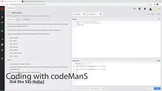 Codewars 8 kyu Did She Say Hallo JavaScript