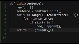 Python - Your Order Please Codewars 6KYU