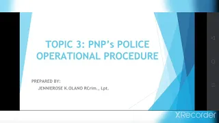 Download PNP's Police Operational Procedure- Topic 3 - LEA 1 MP3