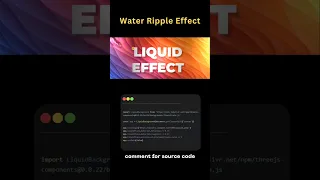 Water Ripple Effect Using HTML CSS Water Animation for Website