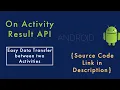 startActivity for result new API in Android Kotlin Android Intent