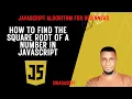 How to find the square root of a number - javascript