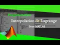 Methode numerique Methode d interpolation de Lagrange