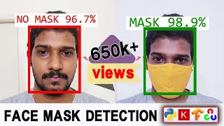 Face Mask Detection using Python Keras OpenCV and MobileNet Detect masks real-time streams