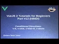 VueJs 2 Tutorial for beginners in HINDI ENGLISH Conditional v-if v-else v-else-if v-show