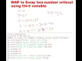 Swap Two Number without a third variable in Python Python Tutorial for Beginners in Hindi 24