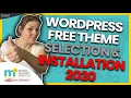 WORDPRESS THEME SELECTION INSTALLATION Step-By-Step Guide for begineers 2020 one-page free theme