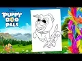 Coloring Puppy Dog Pals Bingo on skateboard Coloring pages Coloring book