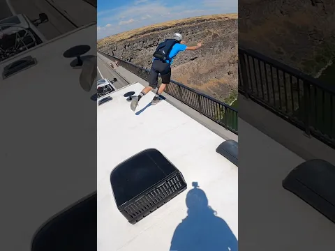 Barely missed that railing