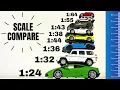 Diecast Model Cars Scale Comparison Various Welly Models Scales 4K Jan and Toys