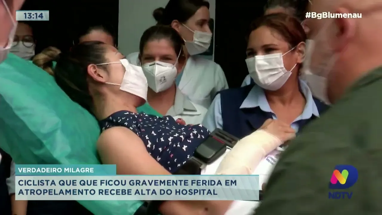 Milagre: ciclista que ficou gravemente ferida em atropelamento recebe alta do hospital