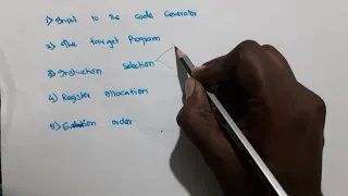 Issues in design of Code Generator in Compiler Design in Tamil