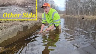 Unclogging Culvert Pipe First Draining Of 2023 And It Was Awesome