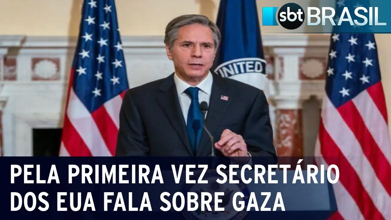 Secretário dos EUA faz declaração sobre mortos na guerra Israel-Palestina | SBT Brasil (10/11/23)