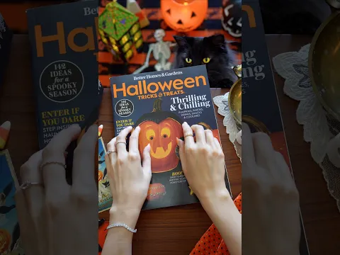 she thinks she's the star 🙄 #asmr #halloween #magazine