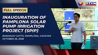 Inauguration of Pamplona Solar Pump Irrigation Project (Speech)