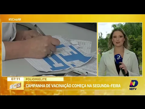 SC inicia campanha de vacinação contra poliomielite na segunda-feira